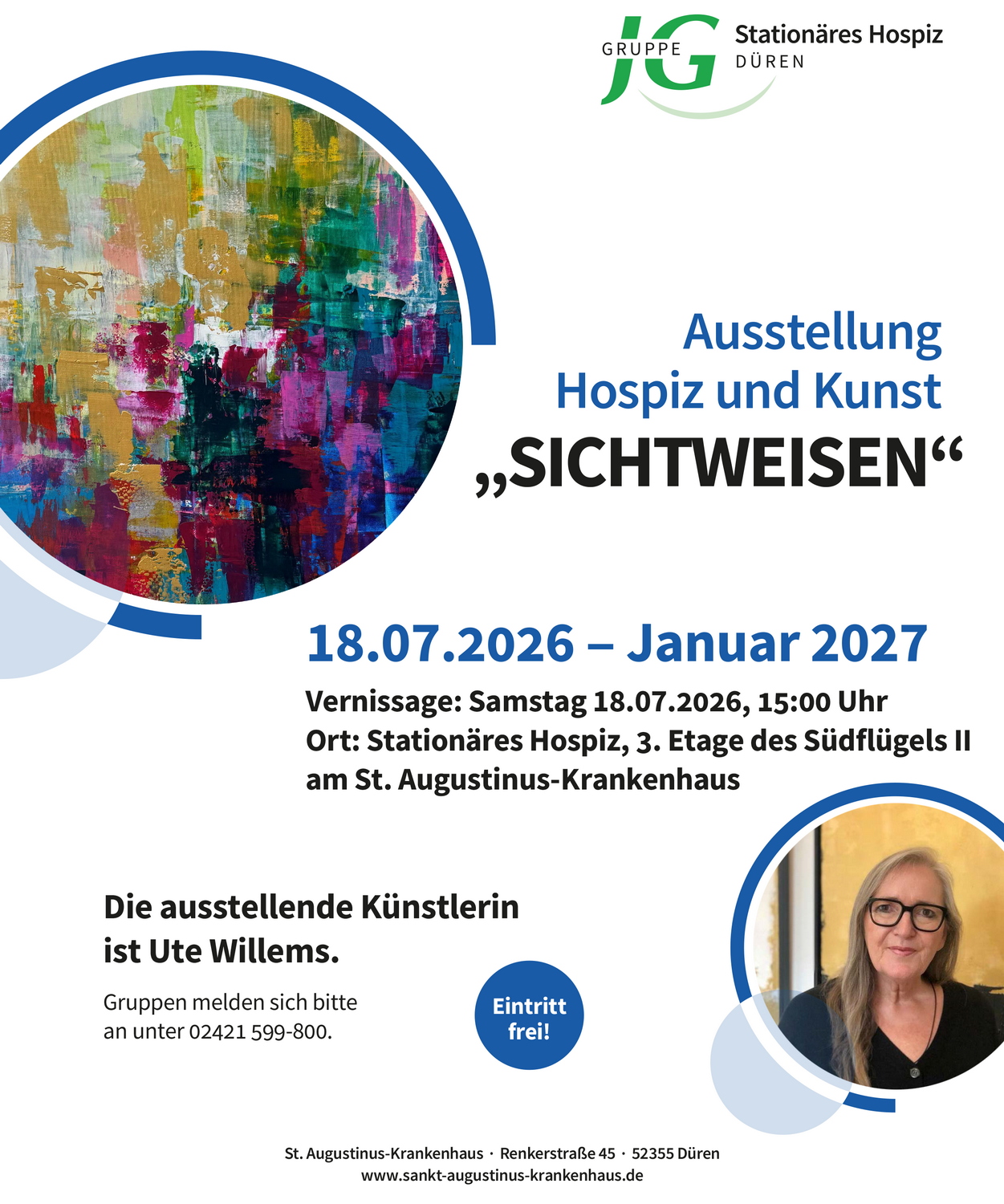 „Hospiz und Kunst“ – Ausstellung „SICHTWEISEN“ im Stationären Hospiz verbindet Kunst und Begegnung